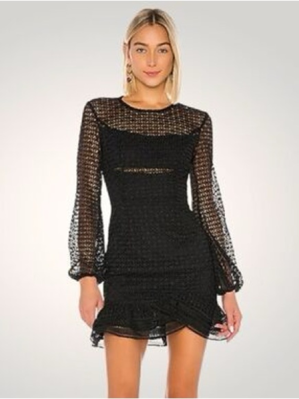 bardot black dress long sleeve | Dresses | Bardot Sheer Lace Longsleeve Mini 116 Sleeve maxi